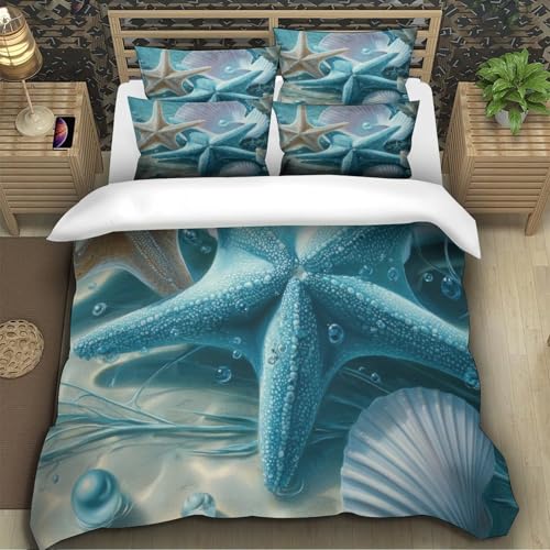 Housse de couette douce effet sous-marin contre les allergies de lit