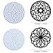 Woohome 4 PCS Coaster Resin Moulds, Large Hollow Flower Silicone Coaster Moulds for Resin 3D Mandala Jewelry Casting Moulds for Cups Coaster Home Decoration Coaster Mould Set