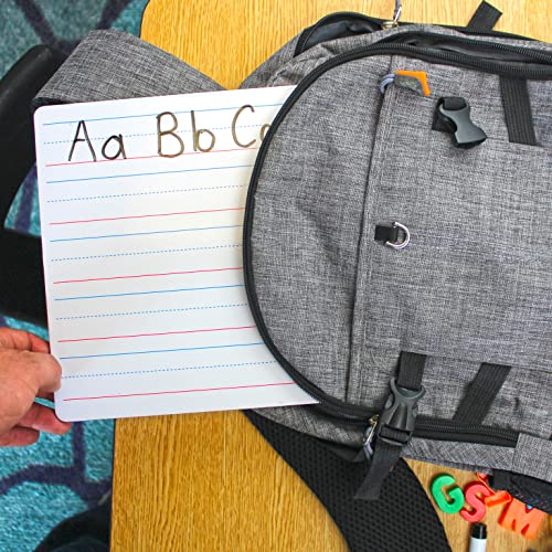 9 X 12 Two Sided Magnetic Red & Blue Ruled/Magnetic Dry Erase Retail Class Pack Of 12 #TOP5