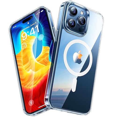 TORRAS Magnetic Slim-Fit for iPhone Case, Ultra-Thin Phone Case Compatible with MagSafe, Light Anti-Scratch Matte Hard PC Bayer OriginFit, Glitter