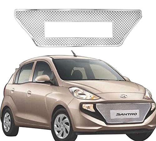 Image of CAR SAAZ Bentley Style Front Grill Chrome Compatible with Santro Type 3 (2018-2020)