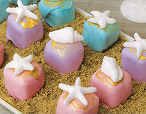 24Pk Seashells And Starfish Sugar Decoration Toppers For Cakes Cupcakes Cake Pops With Seashell Decorating Stickers #TOP1