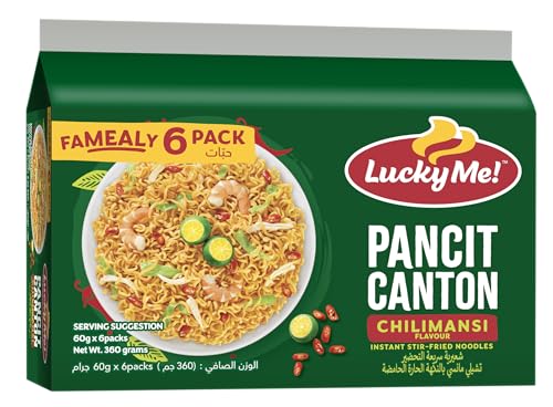 Lucky Me Instant Pancit Canton Chow Mein Chilimansi Flavour 60gx6packs 360g
