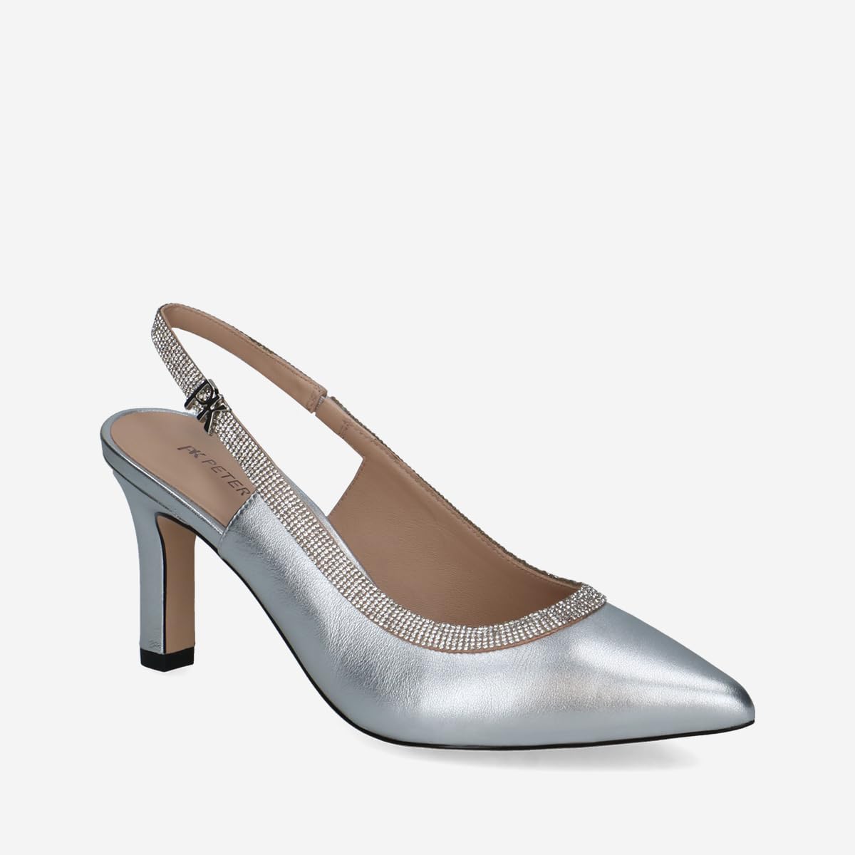 Peter Kaiser Damen Peter Kaiser Damen - Peeptoes & Slingpumps 79641 in Silber GlattlederSchuh
