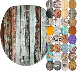Soft Close Toilet Seat | Wide Choice of Wooden Toilet Seats | Stable Hinges | Easy to Mount (Rustic)