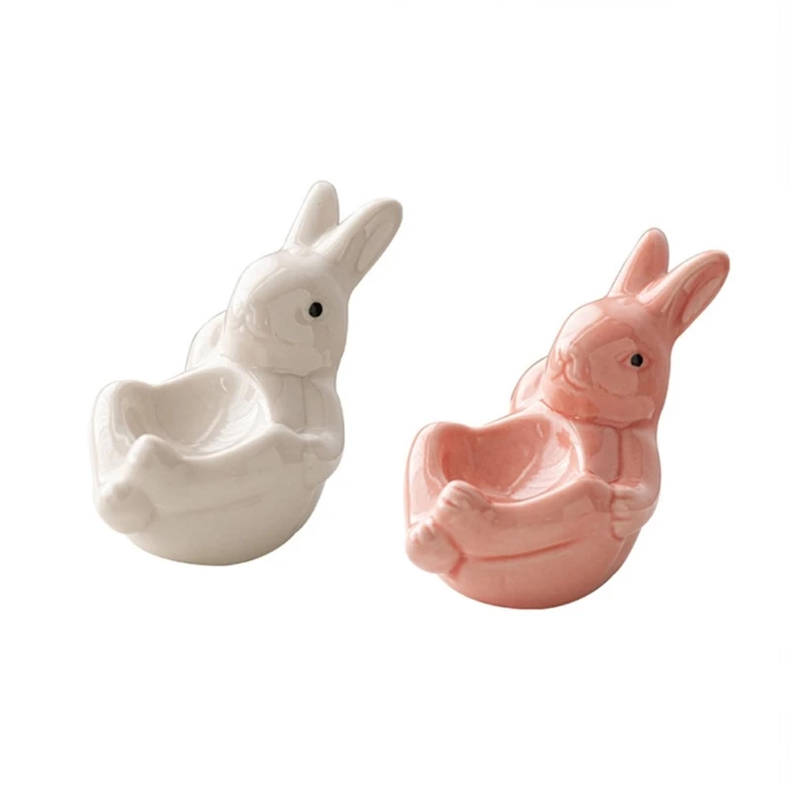 Eierbecher, 2 Stück Eierbecher aus Porzellan, Ostereier, Ausstellungsständer, Oste(White)