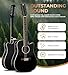 Vangoa 12 String Guitar Acoustic Electric, Upgraded Guitar 12 Strings Bundle for Beginner Intermediate Adults Teens, Guitarra de 12 Cuerdas, Spruce Top Bone Nut, Black, Matte