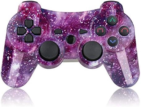 Boowen Controller for PS3, Wireless Gamepad for Playstation 3 PC six-axis Game Remote with Upgraded Joysticks 450 mAh Battery