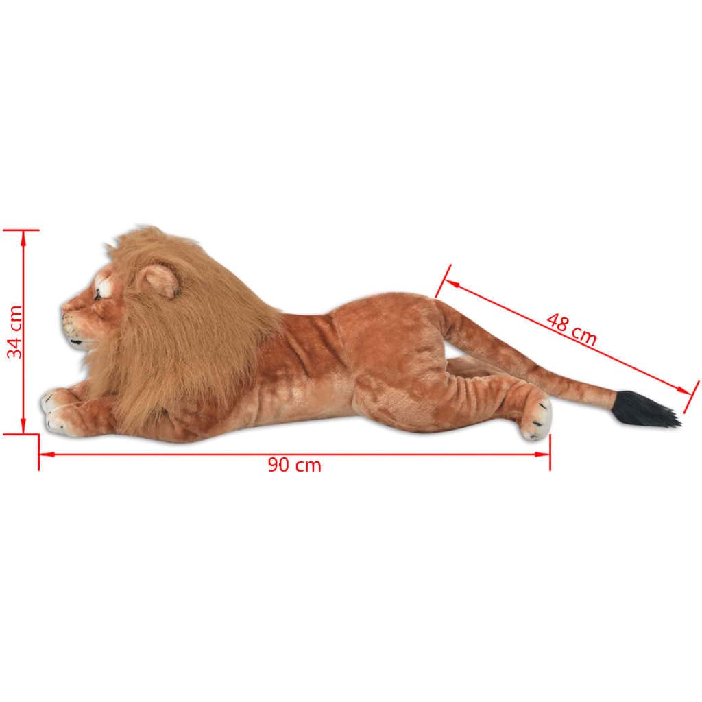 Löwe Kuscheltier Plüsch Braun XXL aus 100% Polyester 100x39 cm Stofftier Schmusetier für Kinderzimmer, Kindergarten, Geburtstag, Taufe, Kuscheln und Dekoration
