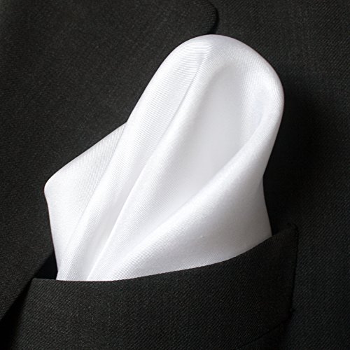 Royal Silk 139 Fine White 100% Silk Pocket Square thumb #2