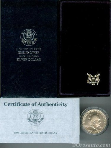 1990 W Eisenhower BU Silver Dollar
