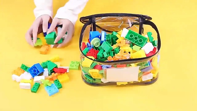 Sacchetti grandi per giocattoli con etichette, riutilizzabili, in