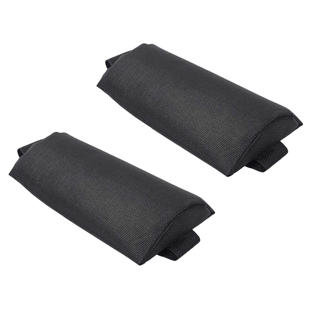 Liegestuhlkissen, Kopfstütze für Liegestuhl, Sonnenliege, Kissen, bequem, ergonomisches Kissen, abnehmbar, für Strandklappstuhl, 2 Stück, Schwarz