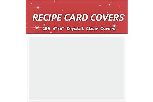4x6 Recipe Card Protectors Prevents Wear, Keeps Clean, Sleeves 100 Pack