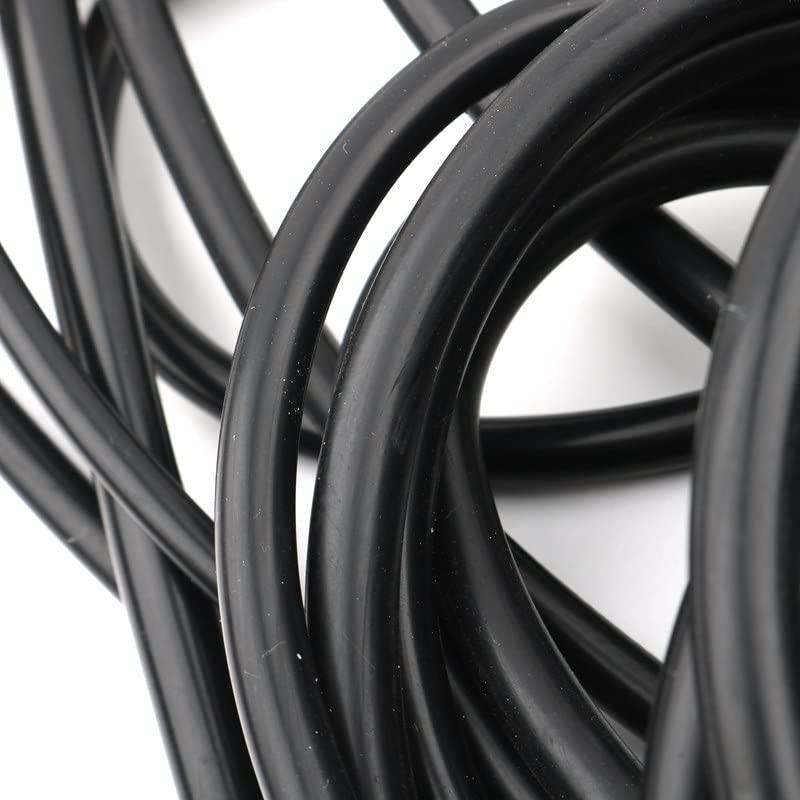 Tubo de silicona negro Manguera de goma flexible 1 2 4 5 6 7 8 9 10 11 12 14 16 mm Tubo de silicona suave flexible(5 Meters,ID 15mm x OD 20mm)