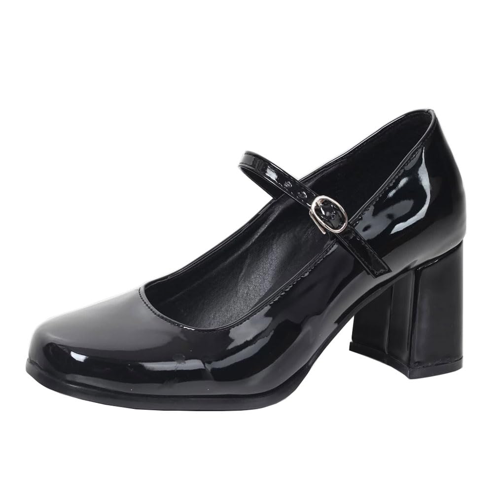 Chaussures à talons hauts et bout carré en cuir verni chic - 6