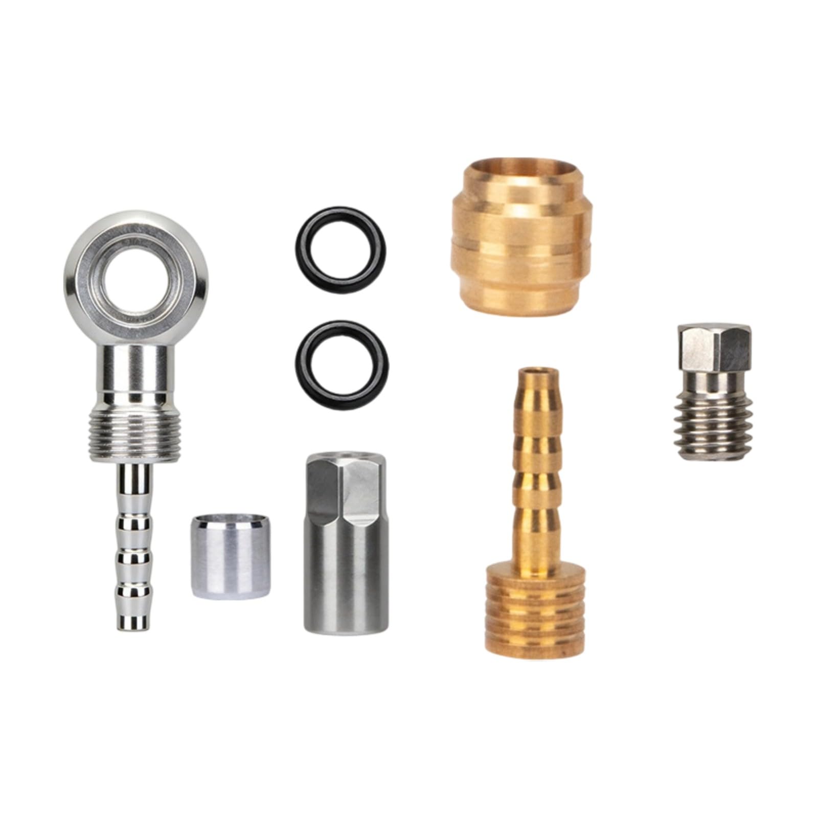 Hsioluted Type C Bicycles Hydraulic Cable End Connector Banjo Set Oil Needle Shifter Calipers Levers Bolt Hydraulic Hose Fitting Insert Bike Cable End Connector Banjo Set