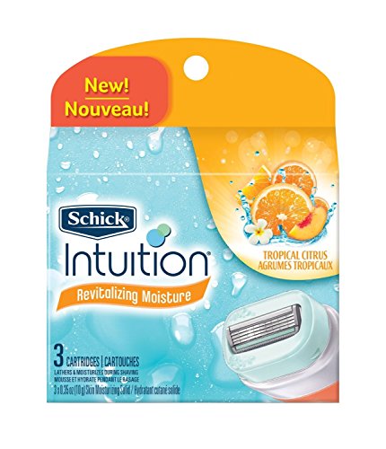 Schick Intuition Revitalizing Moisture Refill Cartridges,Tropical Citrus, 3-Count.