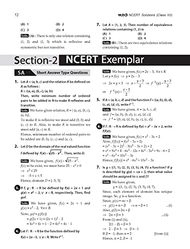 Image of MTG NCERT Textbook + Exemplar Problem Solutions Class 12 Mathematics | Complete Solutions to All Objective & Subjective Questions
