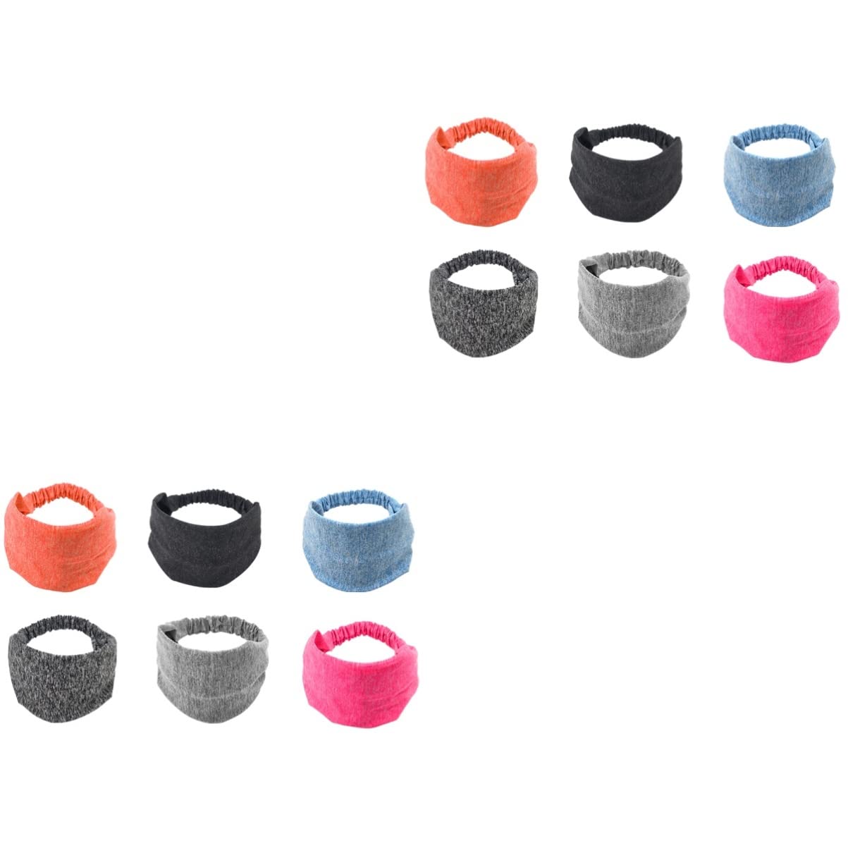 LALAFINA 12stücke Damen Stirnbänder Breites Rutschfestes Haarband Für Yoga Und Laufen Schwarz Fluoreszierendem Orange Hellblau Und Dunkelgrau Für Sport Und Haarschmuck
