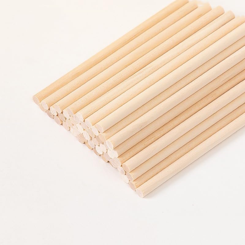 Bâtonnets en bois de balsa ronds 15 cm selection de bois brut calibré