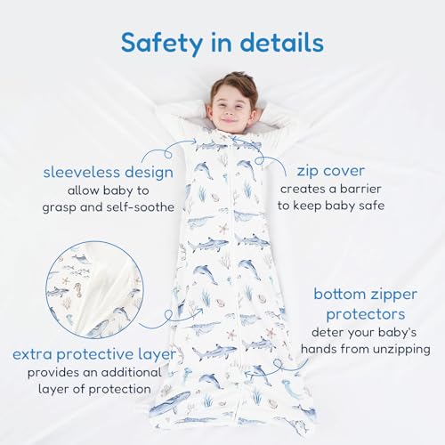 Image of TotAha Toddler Sleep Sack 2T-3T-4T, Premium Light Wearable Blanket Baby Sleeping Bag with 2-Way Safe Zippers For Girl Boy