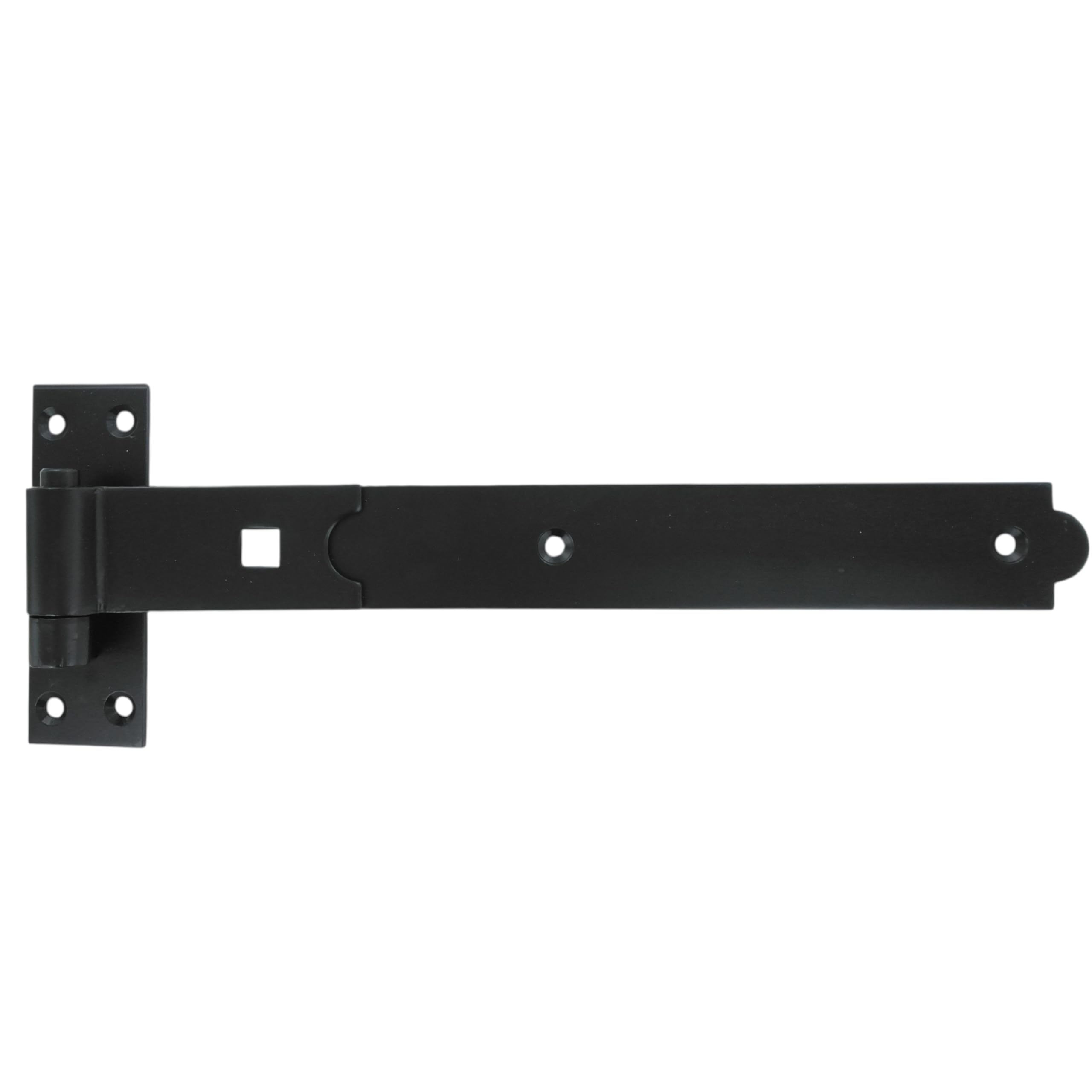 Merriway Black Bh07136 Gate Hinge Heavy Duty Hook & Band Straight Flat, 350 X 45 X 4Mm