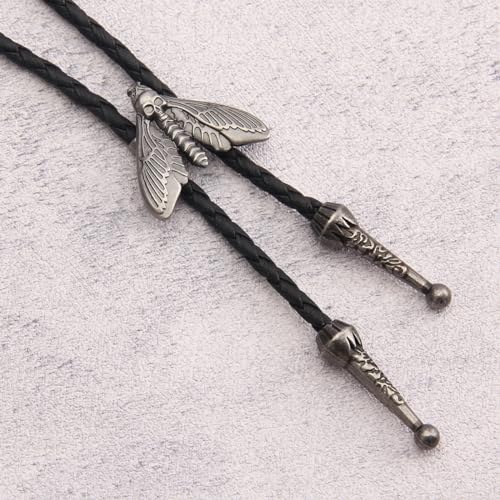 Image of GelConnie Bolo Ties for Men Women Western Cowboy Tie Mens Western Necklace Leather Necktie Gold Bolero Tie Cowboy Necklace