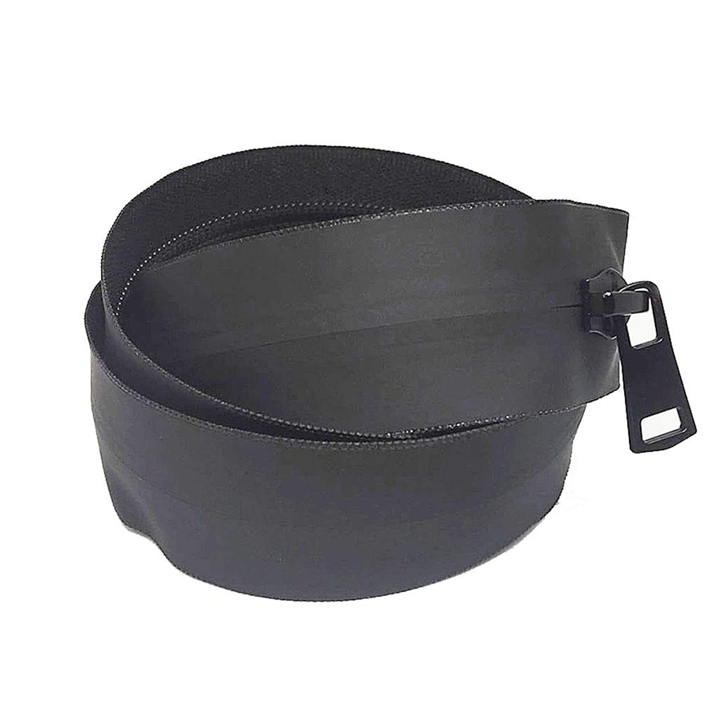 Cremallera metálica, Cremalleras en espiral, deslizadores de cremallera continuos, Lalian 1-10m 5# Cremallera impermeable invisible Cremalleras en espiral de nylon, Cremallera negra doble de extremo a