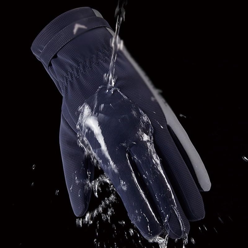 All-Weather Cold Proof Warm Gloves Men's Touch Screen Fleece Thickened Sports Fingerless for Outdoor Sports and Daily Use