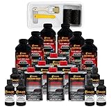 Custom Coat Black Metallic 1.5 Gallon (6 Quart) Urethane Roll-On, Brush-On or Spray-On Truck Bed Liner Kit with Roller and Brush Applicator Kit - Easy Mixing - Textured Car Auto Protective Coating
