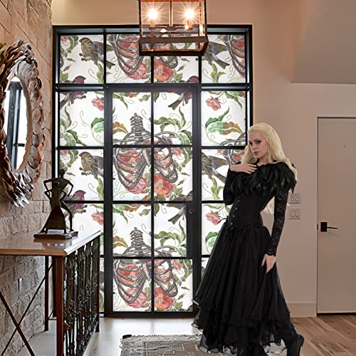 Gothic Stained Glass Window Film - Decorative and Easy to Install (CTBLT171, 17.7 x 78.7 inches)