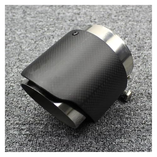Cola de escape de fibra de carbono mate y acero inoxidable 304 de 63mm-89mm