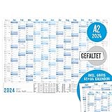 Hier ist alles drauf: Platz zum Notieren von Geburtstagen, Terminen, Urlaubsplanungen und sonstigen Ereignissen, alle Kalenderwochen, Mondphasen, bundesweite Schulferien und Feiertage