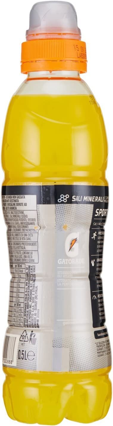 Gatorade Arancia Bevanda Energética, 24 unidades, color naranja
