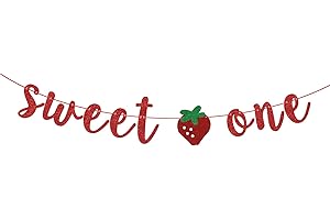 Strawberry Sweet ONE Banner - Baby 1st Birthday Banner