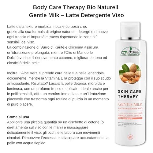 Vitamol Gentle Milk Sanfte Gesichtsreinigungsmilch – natürliche Formel mit Mandelöl – für empfindliche Haut – 200 ml