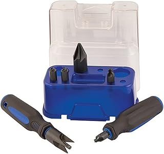 Frankford Arsenal Case Prep Essentials Kit with Chamfer & Deburr Tool Large & Small Primer Pocket Uniformer and Crimp Cutter, black, blue