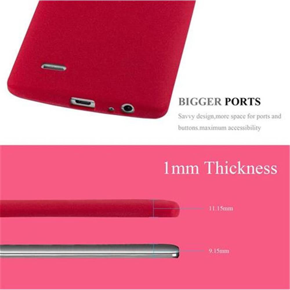Custodia Cadorabo In Jelly TPU Morbida Per LG G3 | Cover Sottile Antiurto E Antigraffio | Colore Rosso