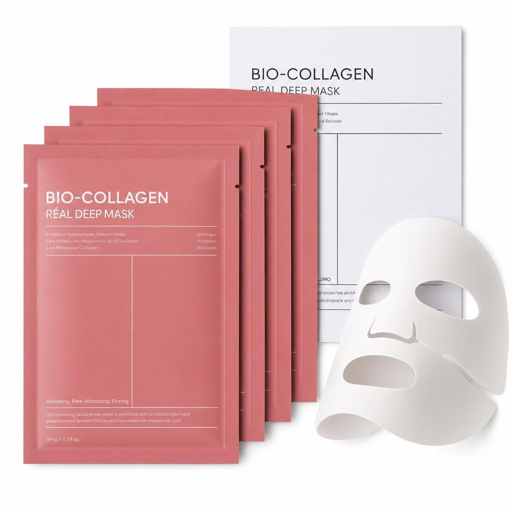 Bio Collagen Deep Collagen Night Mask Hydrating Overnight Hydrogel Korean Glass Skin Mask For Deep Hydration Wrapping Peel Off Facial Mask Pack (Pack of 4)-image-31