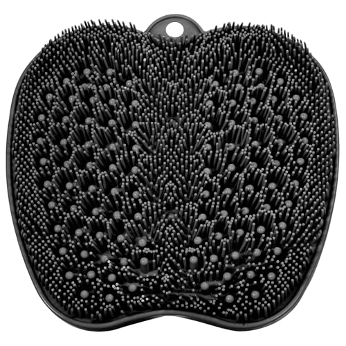 BESKAR Fußwäscher Bath Massage Pad mit Rutschfesten Saugnäpfen, Fuss Wäscher Dusche zum Reinigen der Füße Peeling No Bend, Fußpunkte Reflexzonenmatte zur Entspannung der Füße 1