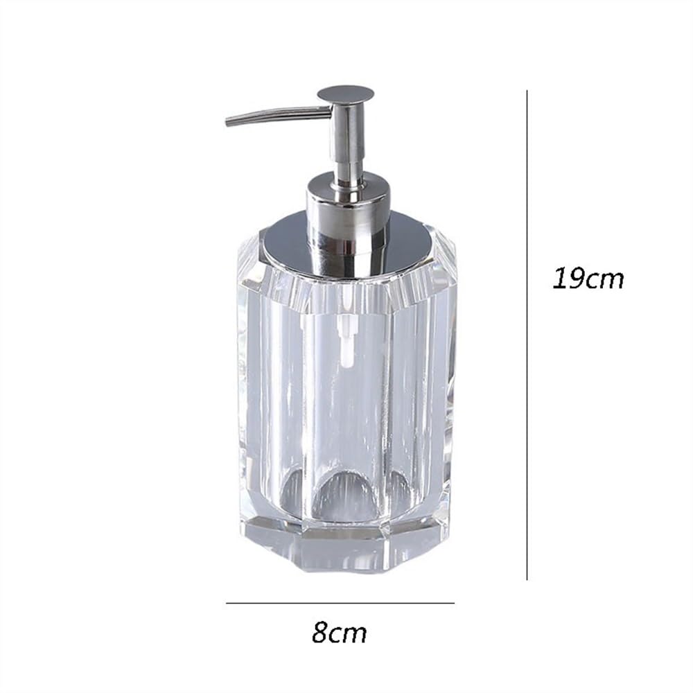 Dozownik mydła Dozownik do mydła w płynie Hotel Push Bottle Szampon Żel pod prysznic Mydło Łazienka Premium Crystal Dozownik mydła(Clear)