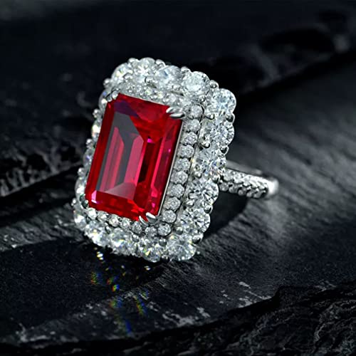 Anneaux de diamant en carbone et rubis le cadeau de mariage idéal pour elle