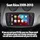 Autoradio für Seat Ibiza mit Kabelloses CarPlay Android Auto Double din mit IPS Bluetooth/FM/AM Radio/USB/hohe Leistung für Seat Ibiza 2009-2013
