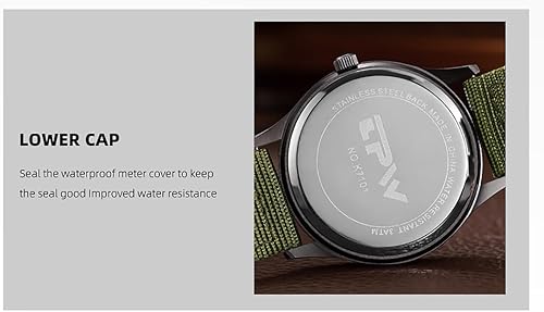 Miniatura 7 de Gosasa Relojes militares unisex, relojes deportivos con correa de nylon de textil, elegantes relojes para hombre, relojes luminosos de moda, relojes