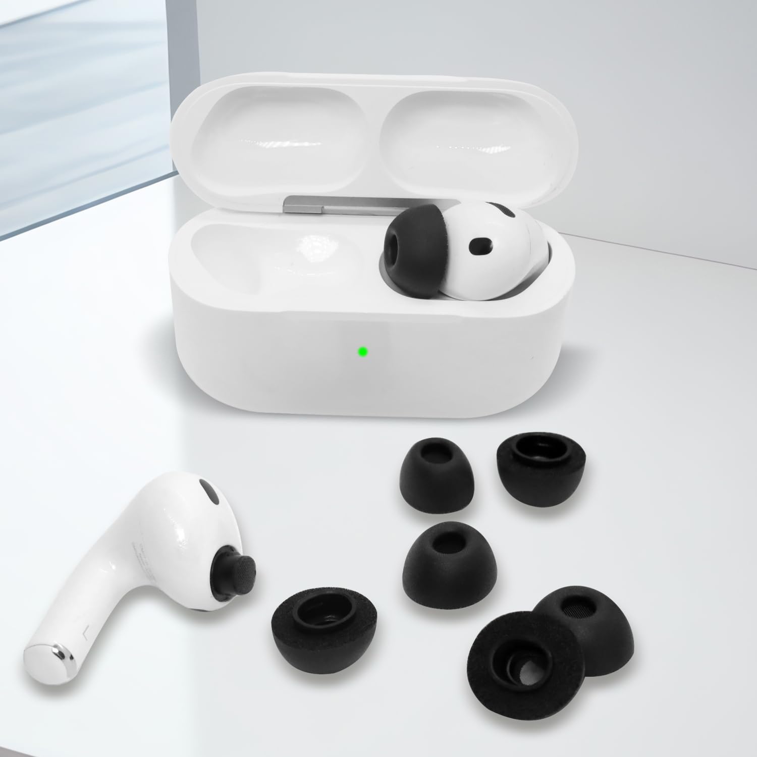Auricolari In Memory Foam Sostitutivi Per AirPods Pro 3 (2025) – Morbidi, Antiscivolo, Monopezzo Con Filtro, 3 Taglie S/M/L