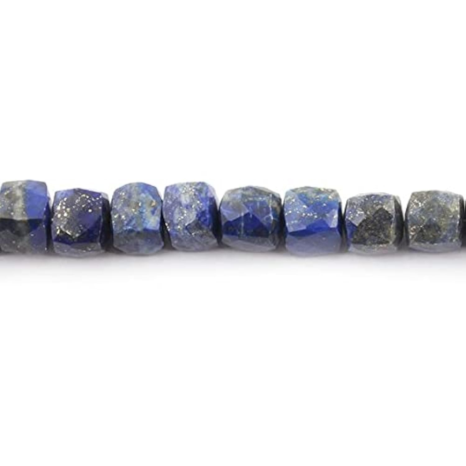 Lapis-lazuli perles cubes facettées de 7-8mm pour la création de bijoux haut de gamme