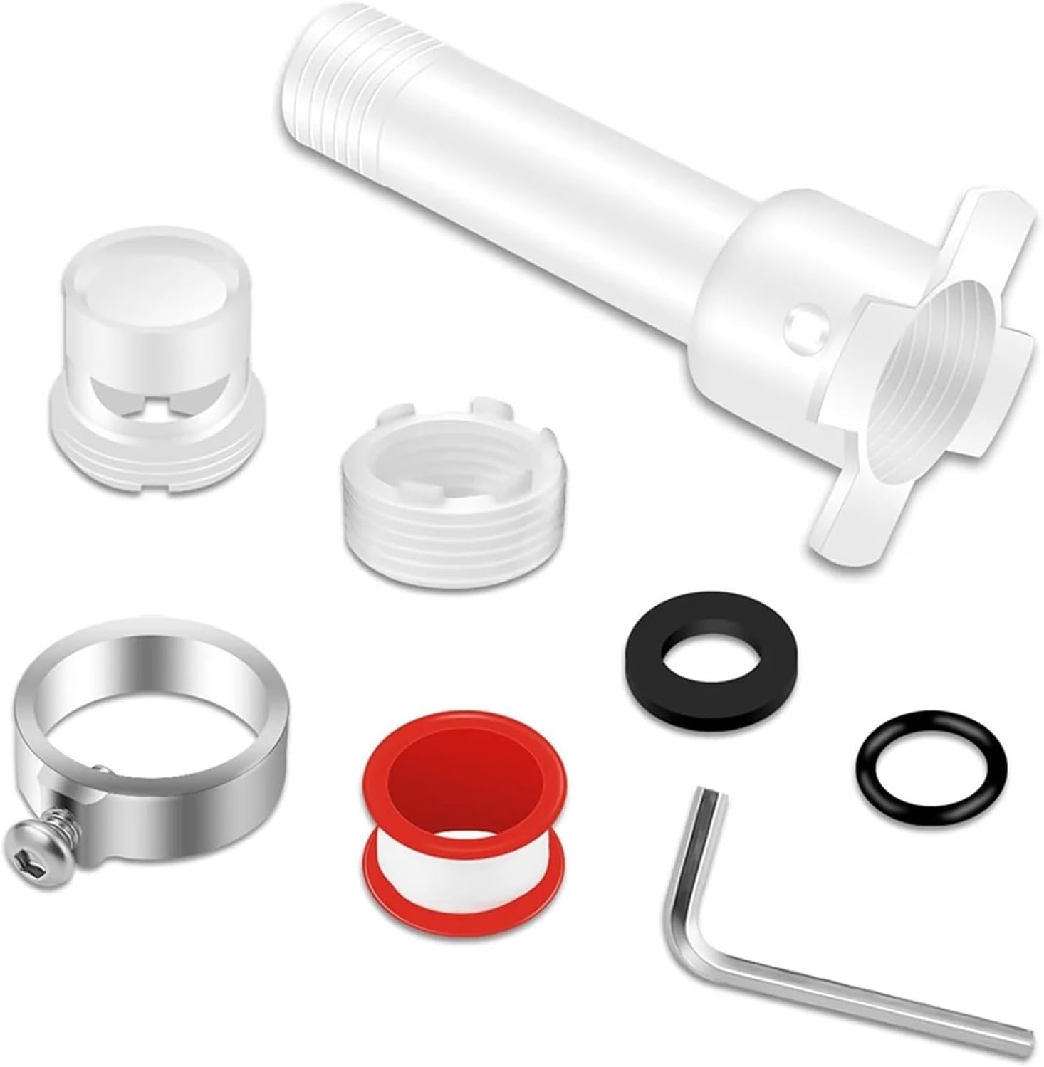 Tub Spout Diverter Repair Kit 4Sets Tub Spout Adapter, Slip Fit for Copper, Universal Fit 1/2in Pipe, 1/2in & 3/4in