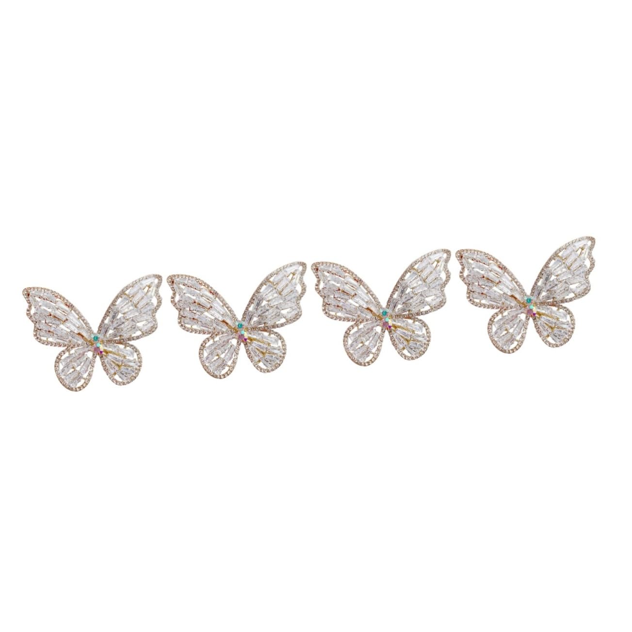 4 horquillas para el pelo para mujer, horquillas para el pelo para rizos, pinzas para el pelo elegante, accesorios de boda, pinzas para el pelo de primavera, diamantes de imitación,