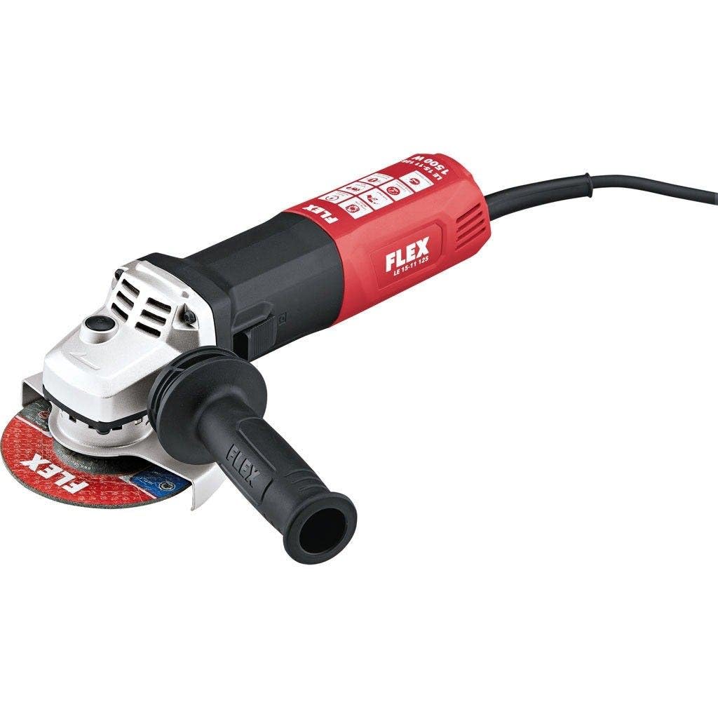 Flex Amoladora angular (1500 W, 125 mm) LE 15-11 125 230/CEE - 447.722, color rojo y negro